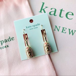Kate Spade ♠️🍾 make magic champagne earrings NWT